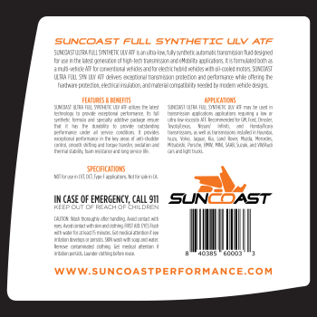 SunCoast Diesel - Ultra-Low Viscosity Transmission Fluid (CASE OF 3) - Image 2
