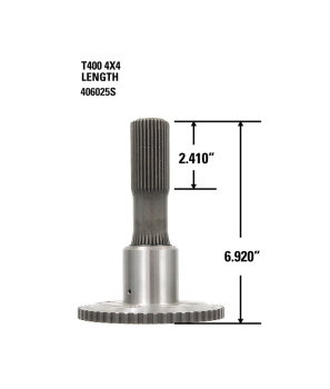 300M Output Shaft, 4X4 Length - 6.920" Overall Length, 2.410" Spline Length