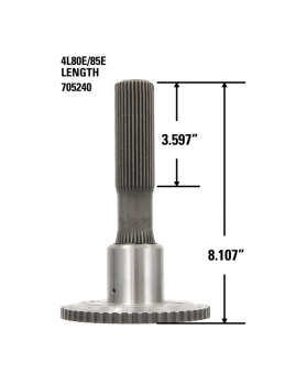 300M Output Shaft, 2-Piece, OEM Length - 8.107" Overall Length, 3.597" Spline Length