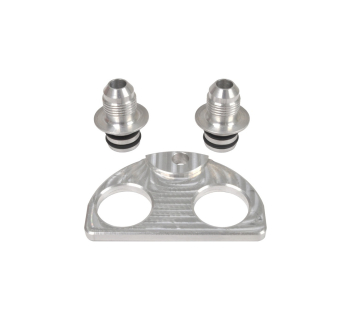 Case Cooler Line Manifold Adapter w/ Two -8 AN Fittings