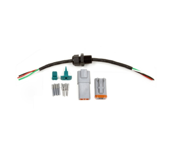Kit w/ 4 Wire & External DTM Socket & Plug - For OEM Style Kick Down Hole Pass Through